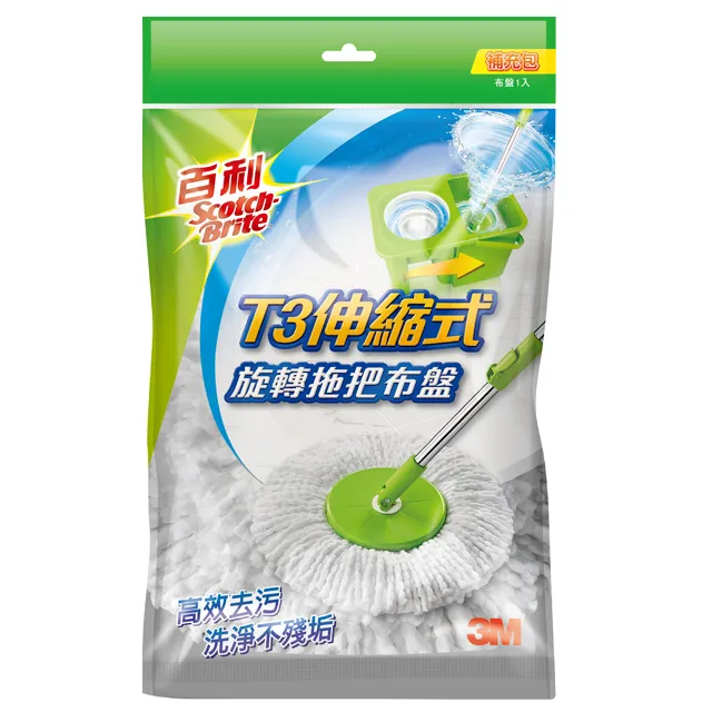 【3M】百利T3旋轉拖把桶布盤補充包(T0通用) 歷史價格詳細信息