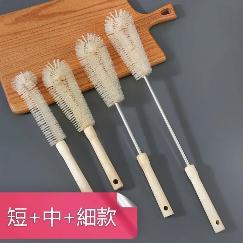 【荷生活】原木柄優質細密刷毛L型直角彎曲全方位全尺寸清潔刷-長款一隻 歷史價格詳細信息