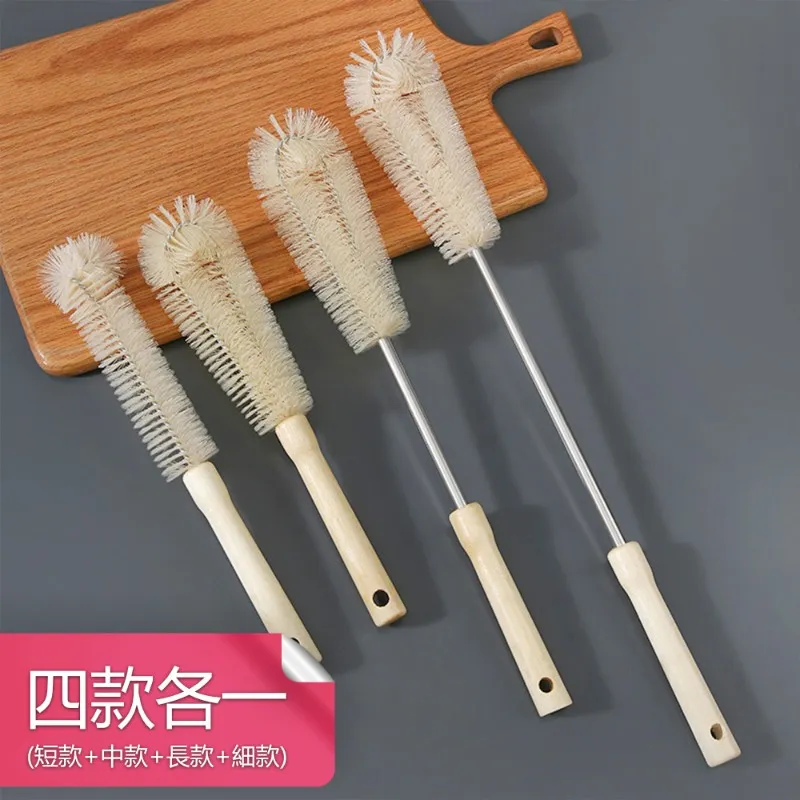 【荷生活】原木柄優質細密刷毛L型直角彎曲全方位全尺寸清潔刷-長款一隻 歷史價格詳細信息