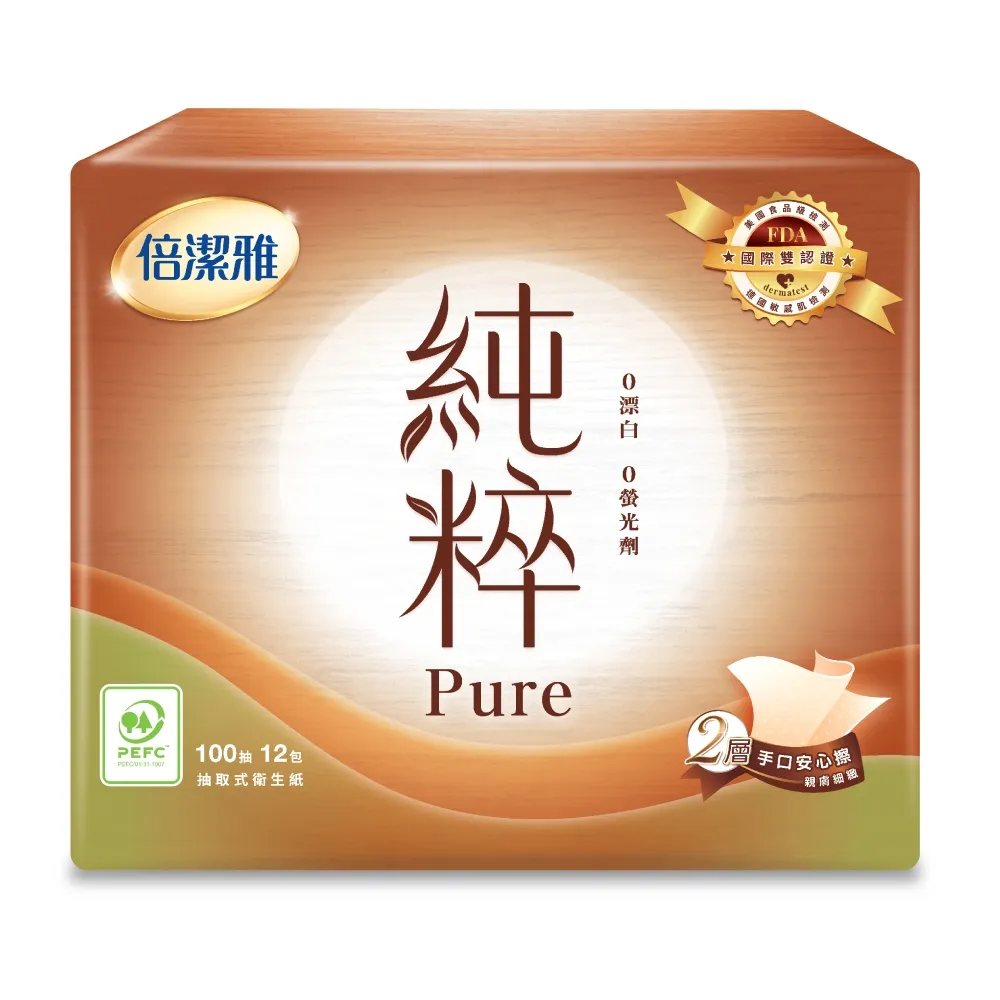 倍潔雅純粹Pure無漂白捲筒衛生紙300組12入6袋/箱 歷史價格詳細信息