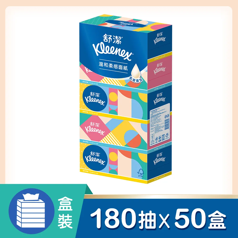 舒潔 溫和柔感盒裝面紙(180抽x5盒/串) 歷史價格詳細信息
