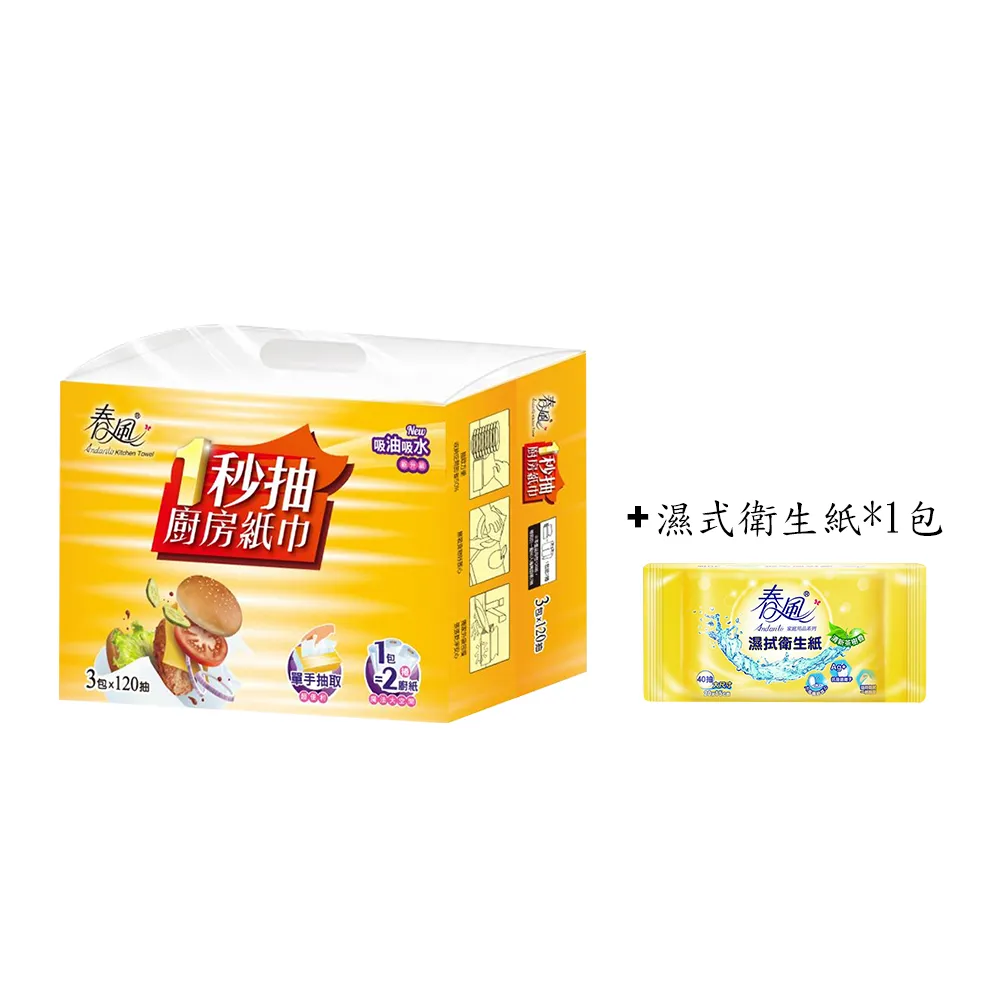 春風 一秒抽抽取式廚房紙巾(120抽x15包) 歷史價格詳細信息