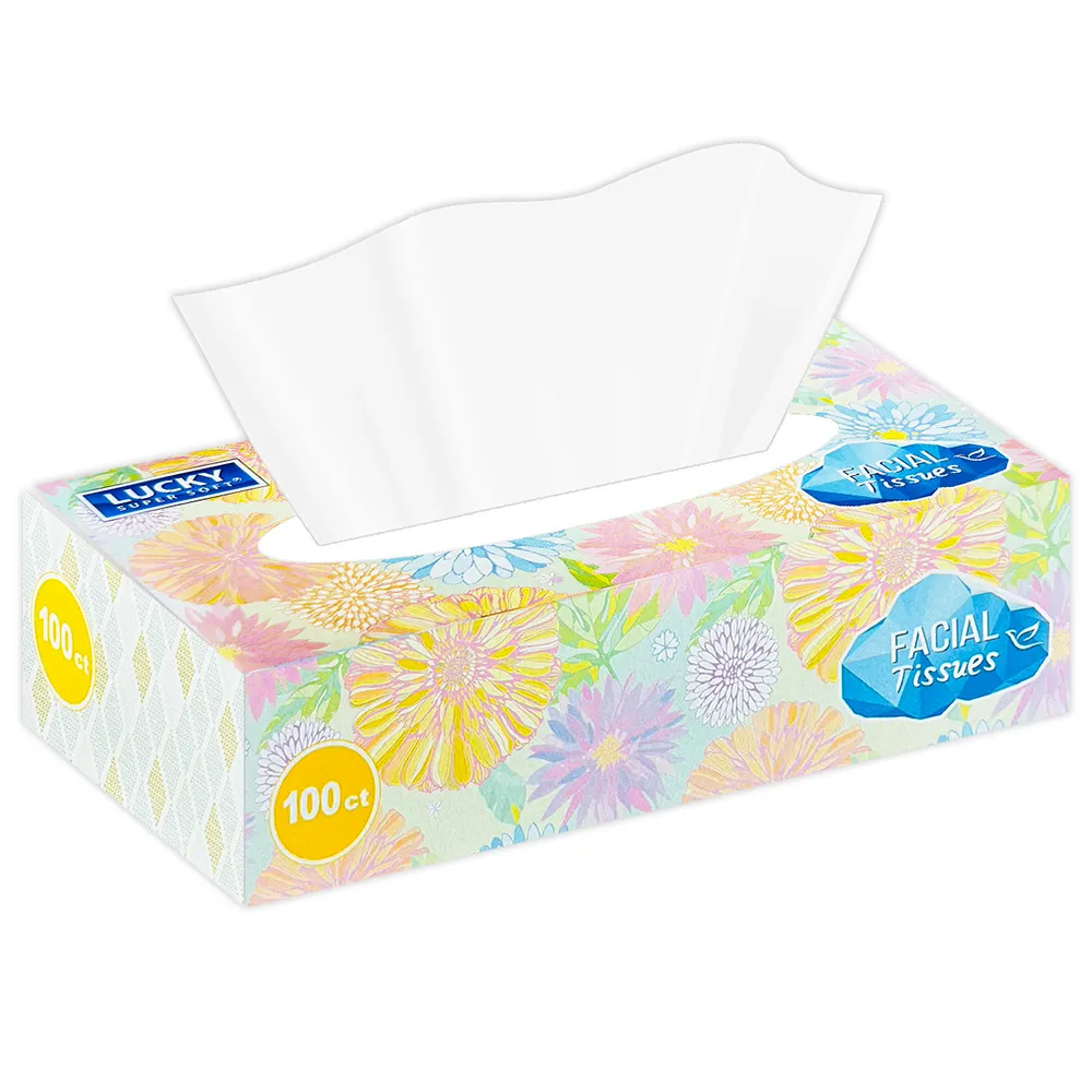 【Lucky Super Soft】超柔軟盒裝面紙100抽/盒(花色隨機出貨) 歷史價格詳細信息