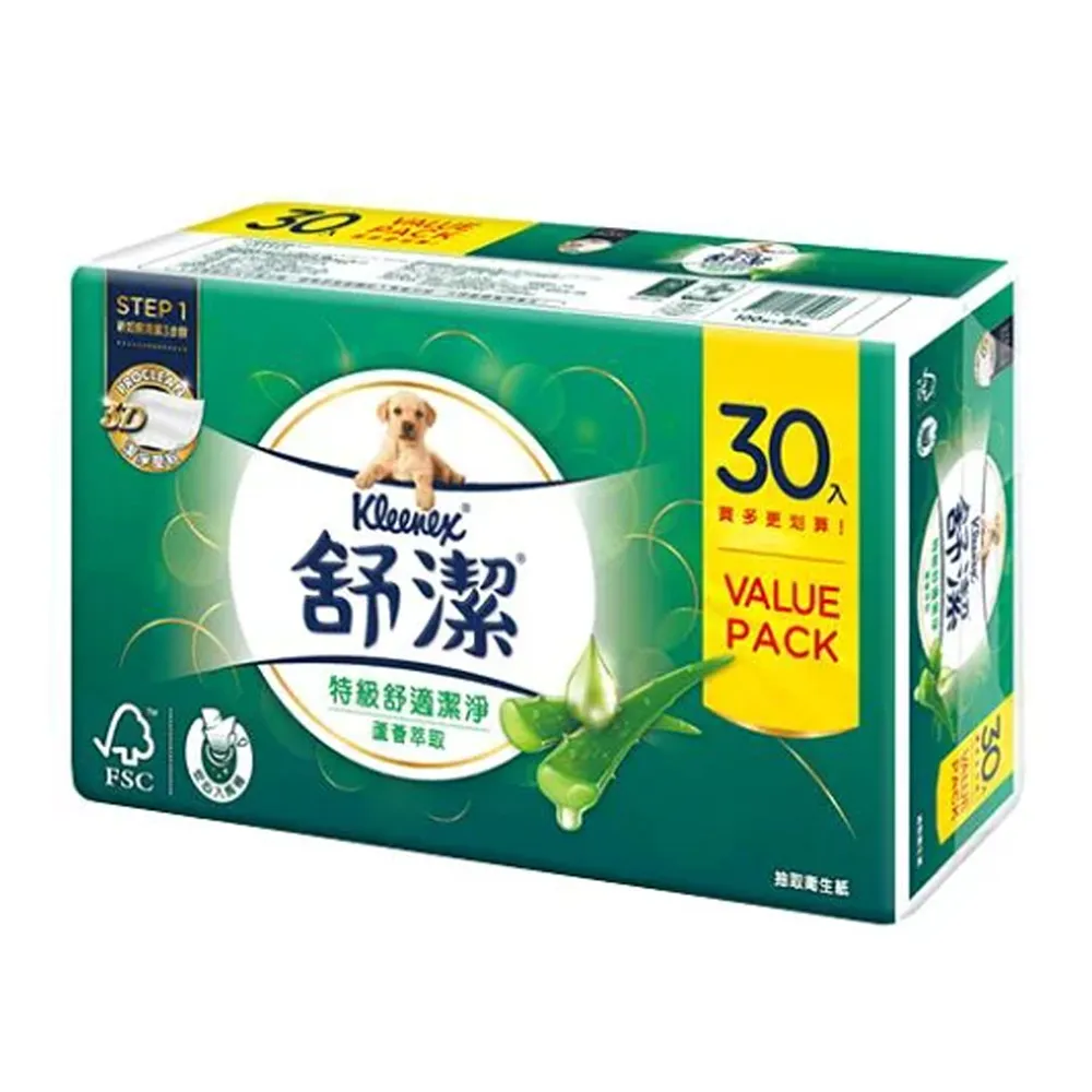 Kleenex 舒潔 特級舒適洋甘菊抽取衛生紙 90抽x10包x6串 箱購 大樹 歷史價格詳細信息