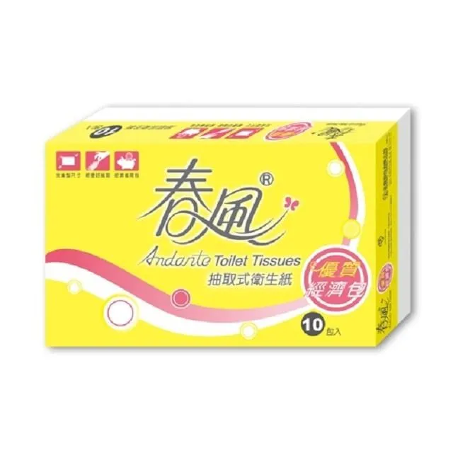 春風經濟包抽取式衛生紙100抽x10包【愛買】 歷史價格詳細信息