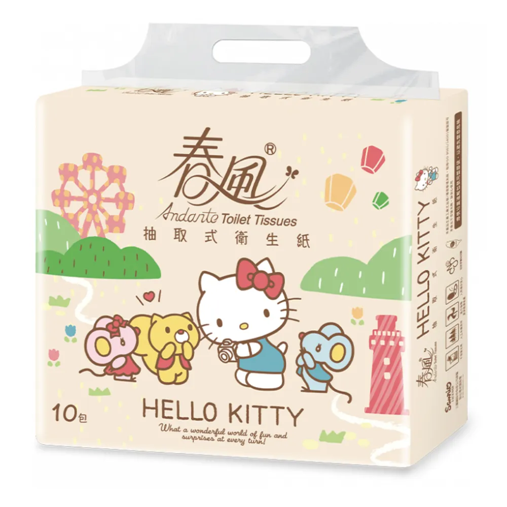 【春風】Hello Kitty 抽取式衛生紙 100抽*10包*7串/箱 歷史價格詳細信息