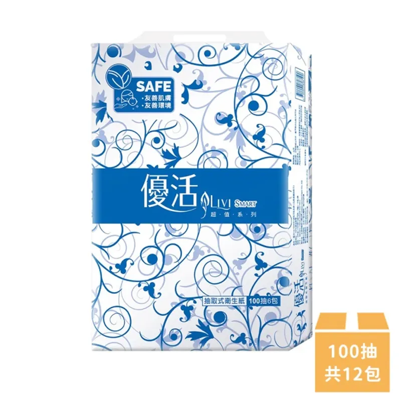 Livi優活 抽取式衛生紙(100抽x10包x6串/箱) 歷史價格詳細信息