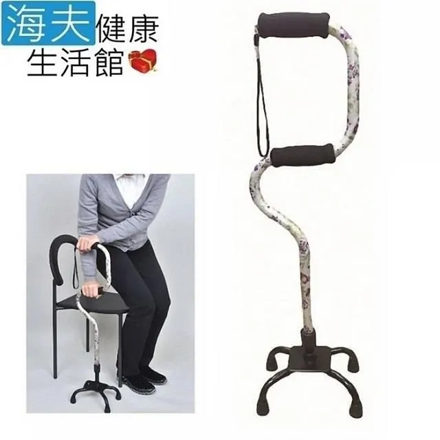 富士康醫療用手杖(未滅菌)【海夫健康生活館】鋁合金 雙色握把四腳拐 大爪/小爪 歷史價格詳細信息