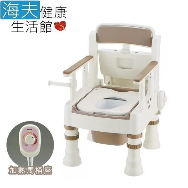 【海夫健康】日本 附腳輪 暖房 舒適便座 便盆椅 MH型 咖啡色(HEFR-33) 歷史價格詳細信息