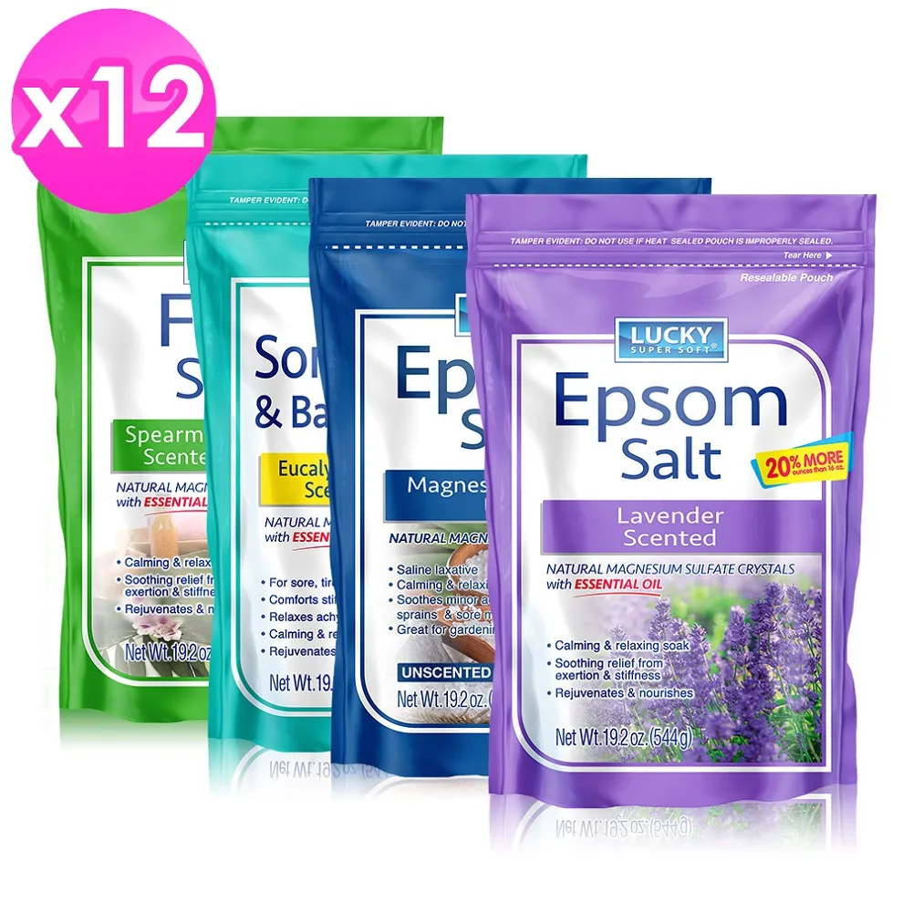 Lucky Super Soft沐浴鎂鹽 尤加利薄荷/薰衣草/無香精 19.2oz/544g 蝦皮直送 現貨 歷史價格詳細信息