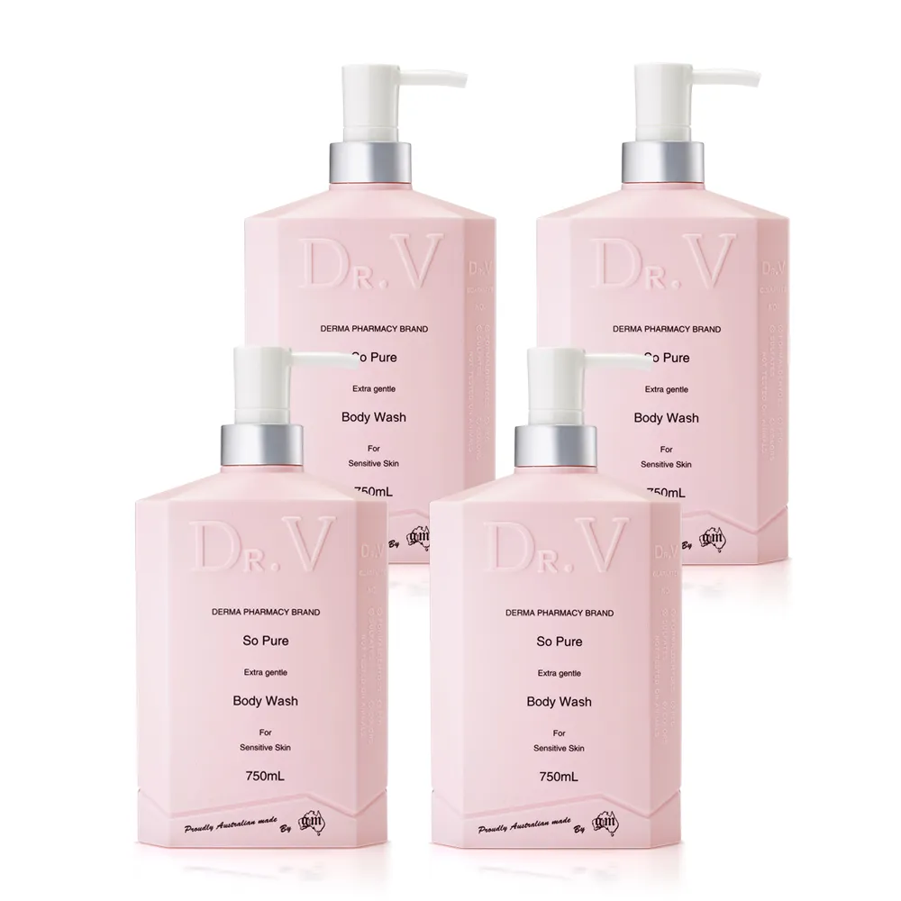 【澳洲Dr. V 即期品】專業級配方-純淨溫和身體乳液 -2024年12月到期(4入組 750ml/瓶) 歷史價格詳細信息