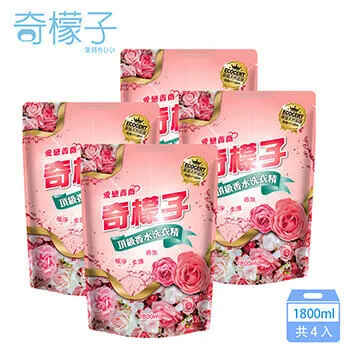 【奇檬子】頂級香水洗衣精 愛戀薔薇1800ml-補充包*4包 價格比較,價格查詢,歷史價格詳細信息