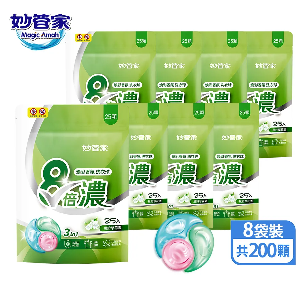 妙管家-8倍濃洗衣球-純淨清香(35顆x5袋 共175顆) 歷史價格詳細信息