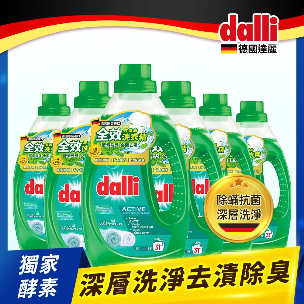 德國Dalli全效去漬超濃縮酵素洗衣精補充包(清爽陽光/1.8L*6包) 歷史價格詳細信息