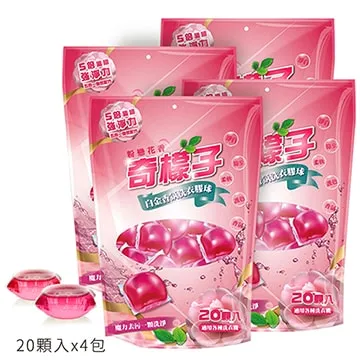 奇檬子五合一白金香氛洗衣膠球-粉戀花香(15mlx20顆入)*6包組 歷史價格詳細信息