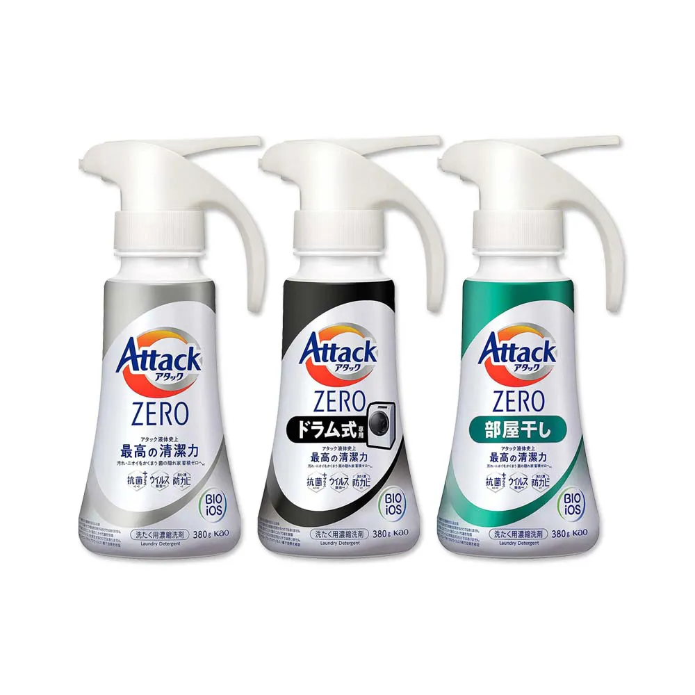 日本KAO花王-超濃縮Attack ZERO瓶蓋型洗衣精(2款可選)380g/罐 歷史價格詳細信息