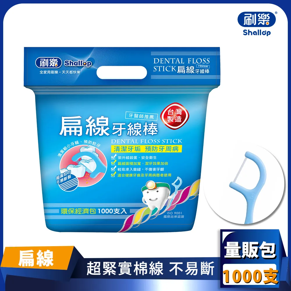 刷樂 扁線牙線棒 1Box盒(400支)【家樂福】 歷史價格詳細信息