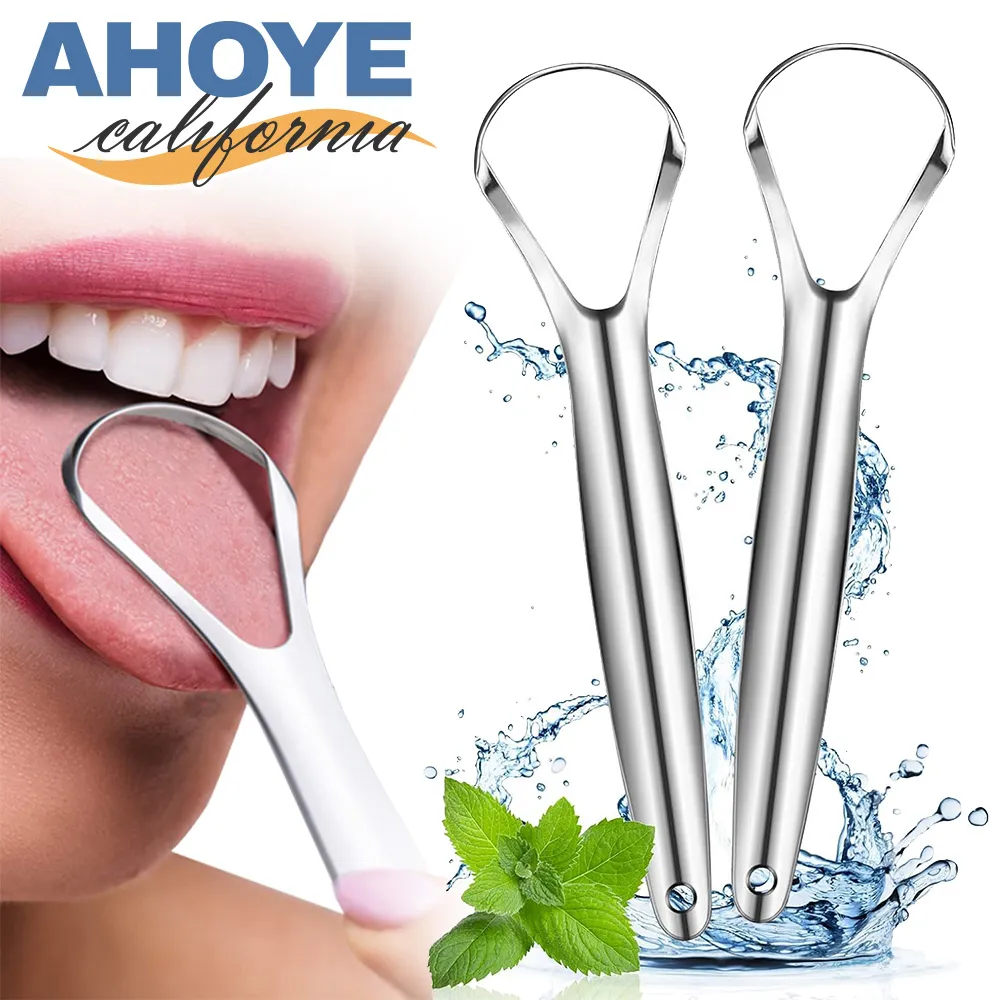 【Ahoye】不鏽鋼舌苔刷(100％無BPA) 2入組 刮舌器 刮舌苔 歷史價格詳細信息
