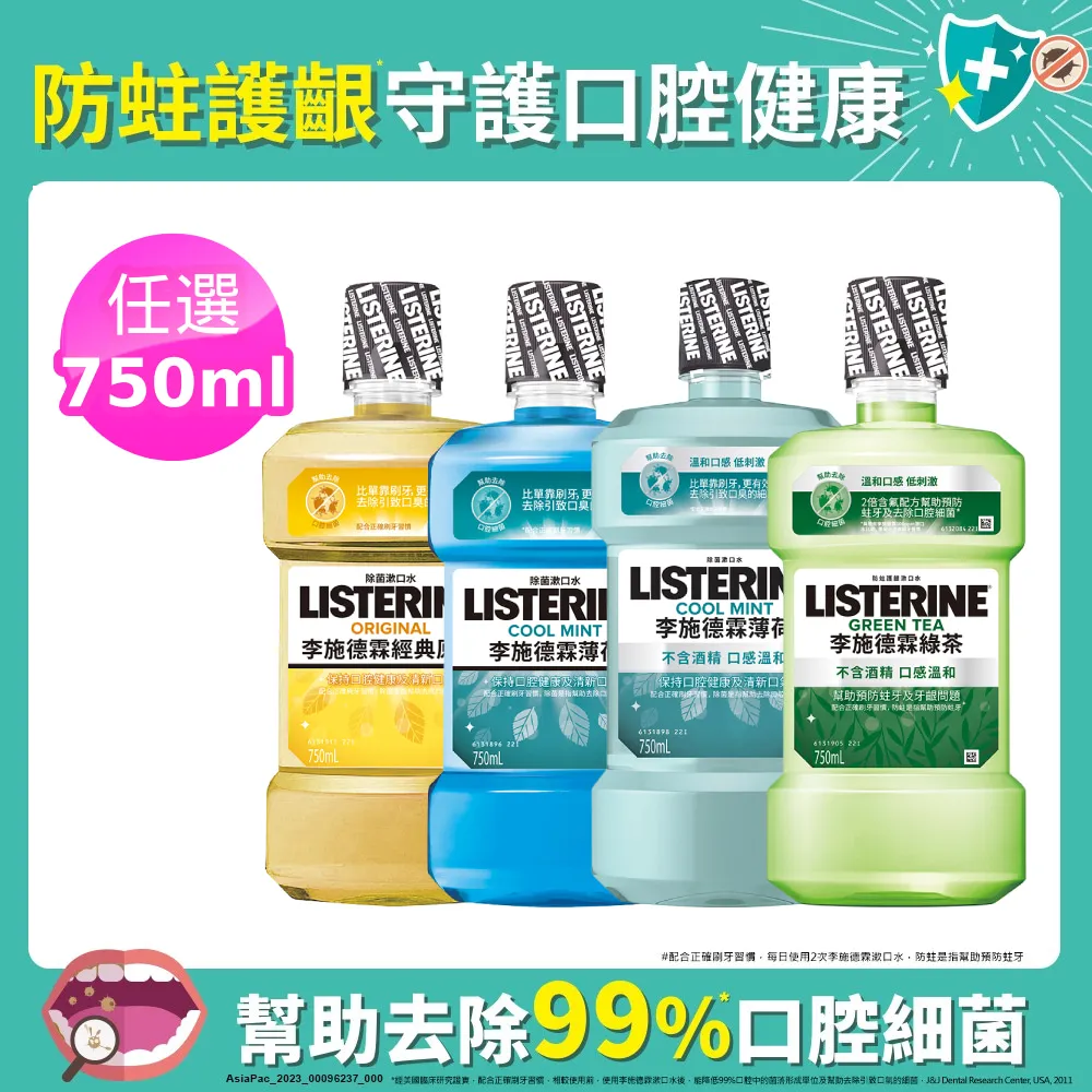 李施德霖薄荷除菌漱口水 750ml +250ml 一組 (A-203) ***數量有限，售完為止*(超取限4組) 歷史價格詳細信息