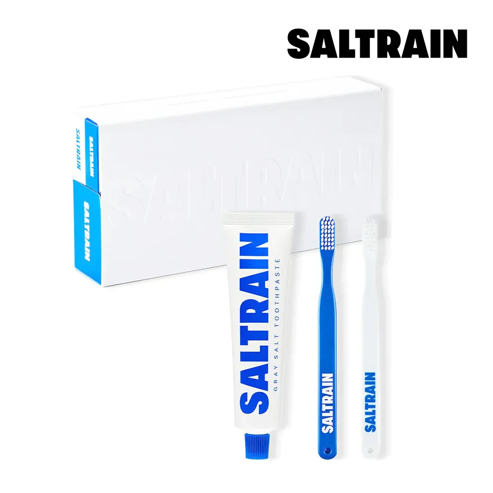 【SALTRAIN】經典薄荷灰鹽牙膏-藍 180g 歷史價格詳細信息