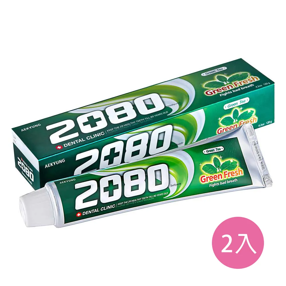 【韓國2080】綠茶清新護齦牙膏(120g)X4入 歷史價格詳細信息