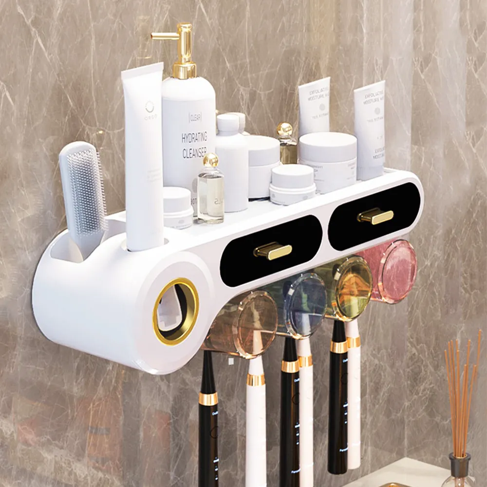 無痕壁掛式牙刷漱口杯置物架(三口杯) 歷史價格詳細信息