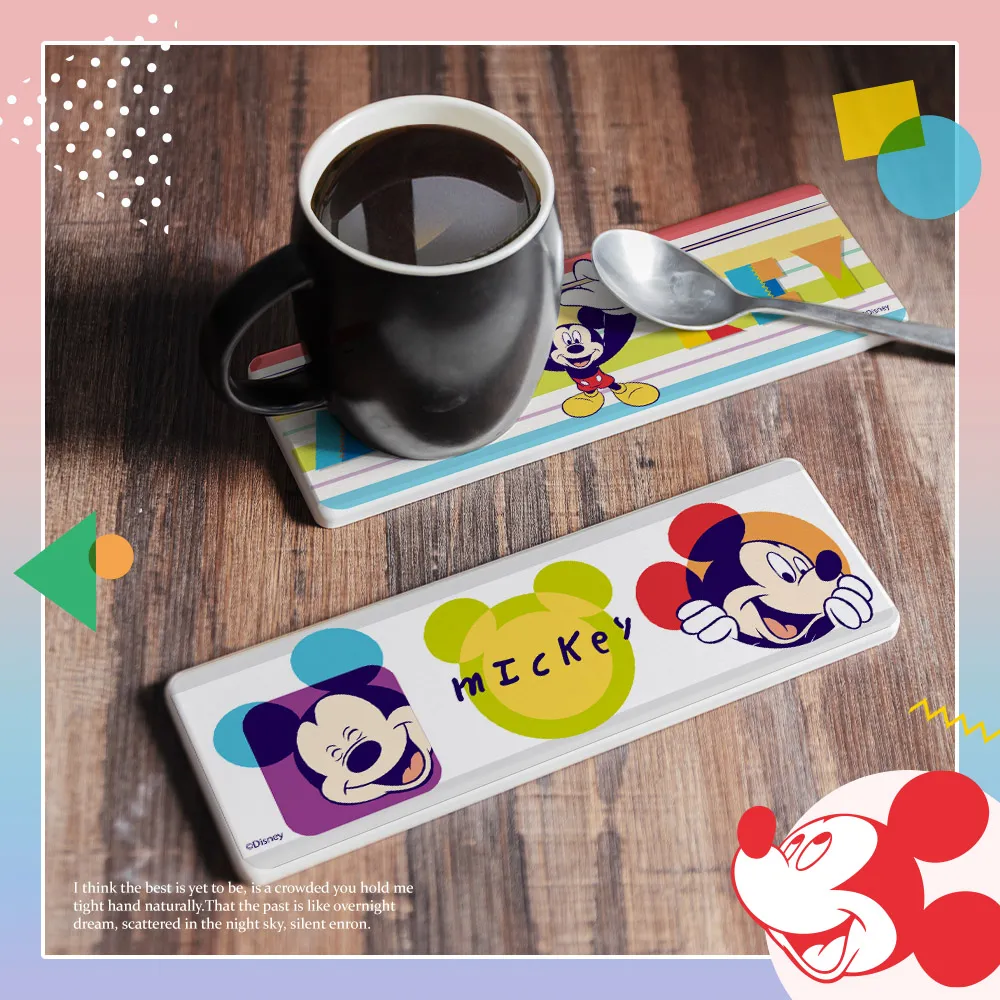 Disney 迪士尼 彩虹珪藻土洗漱墊  正版授權/防潮/杯墊/瀝水/硅藻土/牙刷架【網狐家居】 歷史價格詳細信息