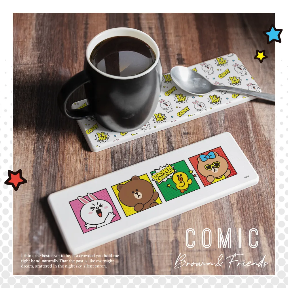 LINE Friends 珪藻土吸水洗漱墊 環保系列 (24*8*0.9cm)【收納王妃】 歷史價格詳細信息