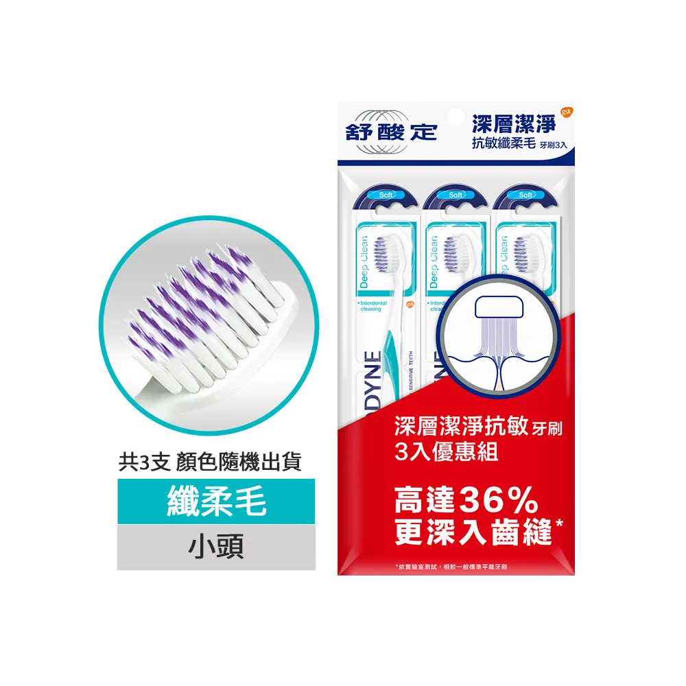 舒酸定 深層潔淨-抗敏纖柔毛牙刷(3入) 顏色隨機 歷史價格詳細信息