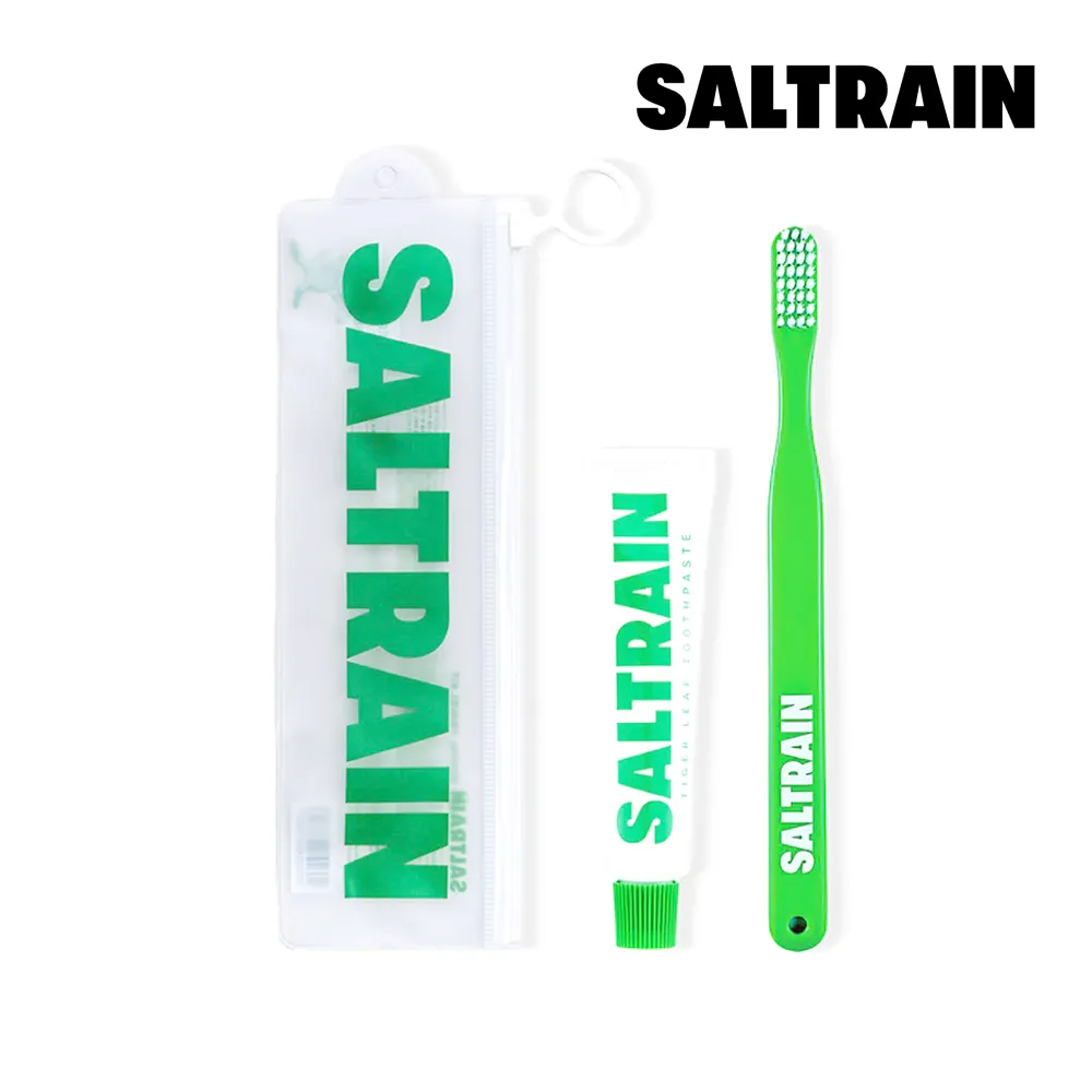 【SALTRAIN】積雪草三件組-綠(積雪草修護灰鹽牙膏100g+牙刷-綠*2) 歷史價格詳細信息
