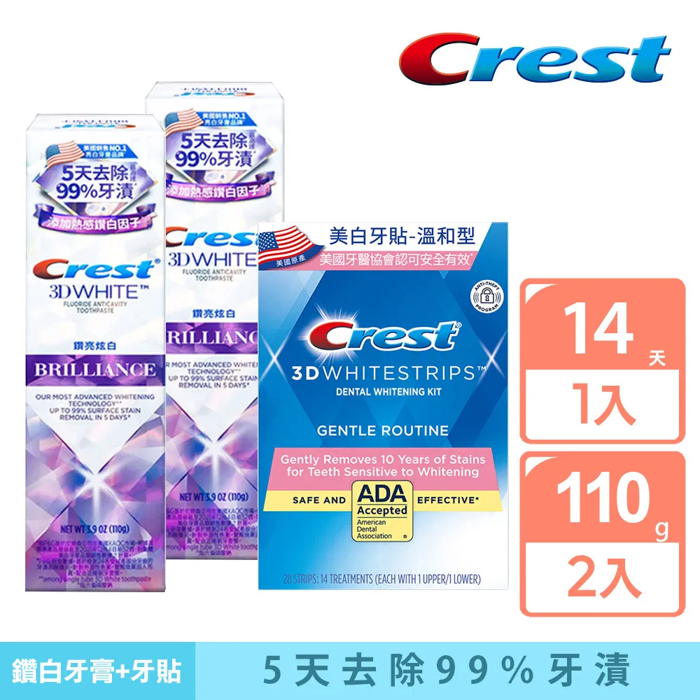 Crest 3D 美白牙貼-溫和型14件【康是美】 歷史價格詳細信息
