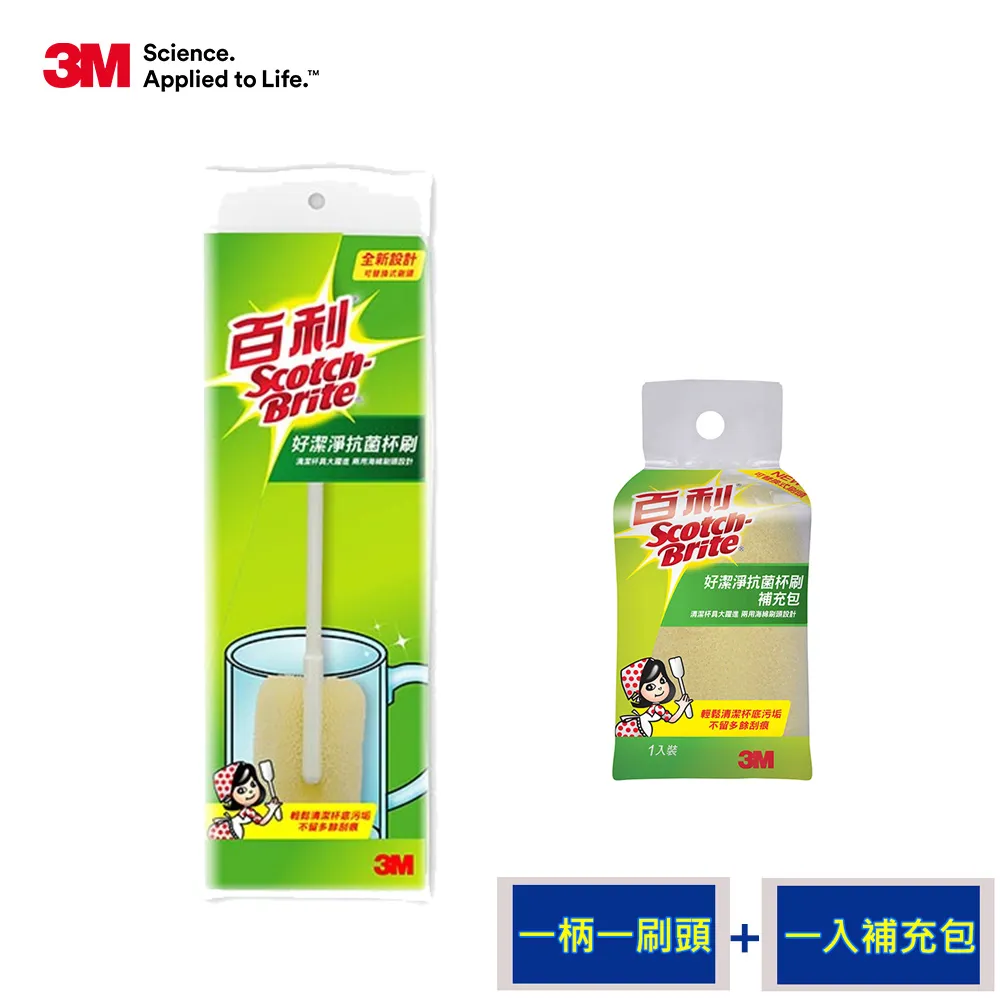 百利好潔淨抗菌杯刷組(杯刷組+1補充  【大潤發】 歷史價格詳細信息