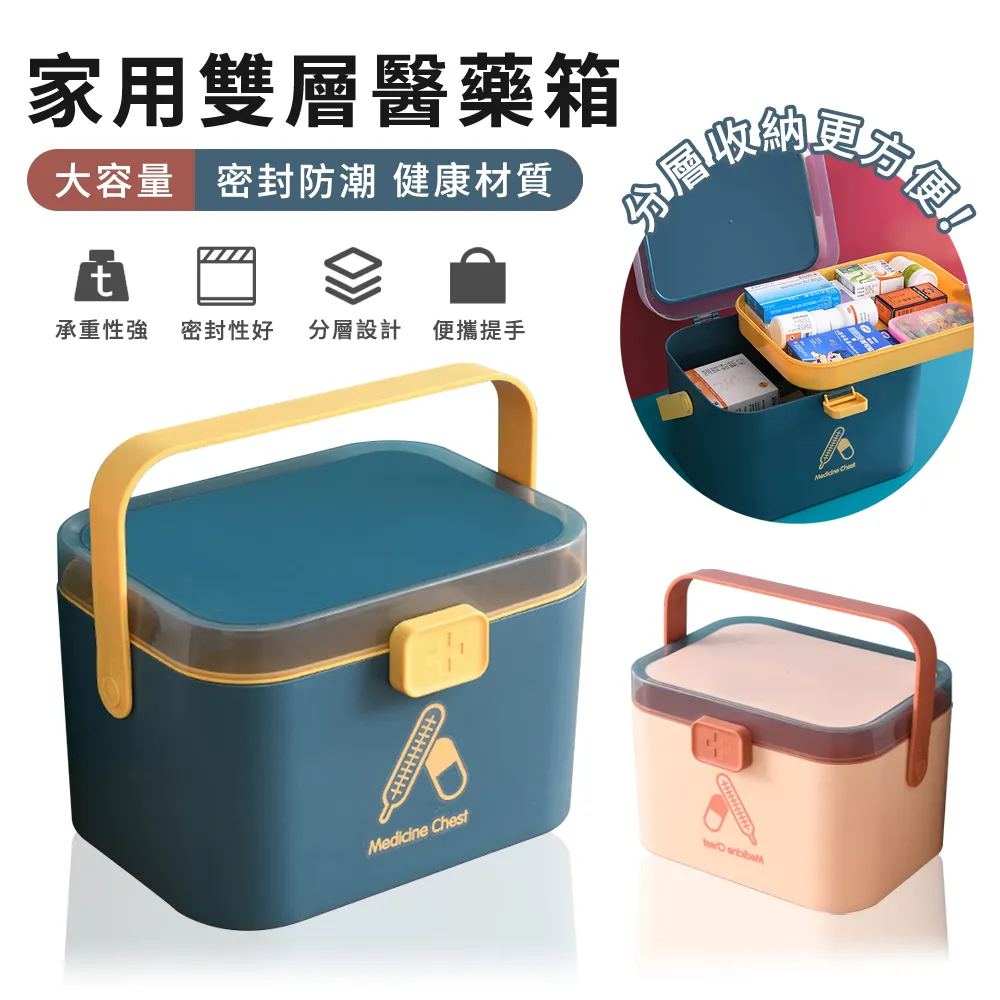 【雙層醫藥箱 大款】 藥品 家用 家庭 手提 醫藥箱 藥盒 急救箱 醫療箱 藥箱 急救箱保健箱｜HNHAB1 歷史價格詳細信息