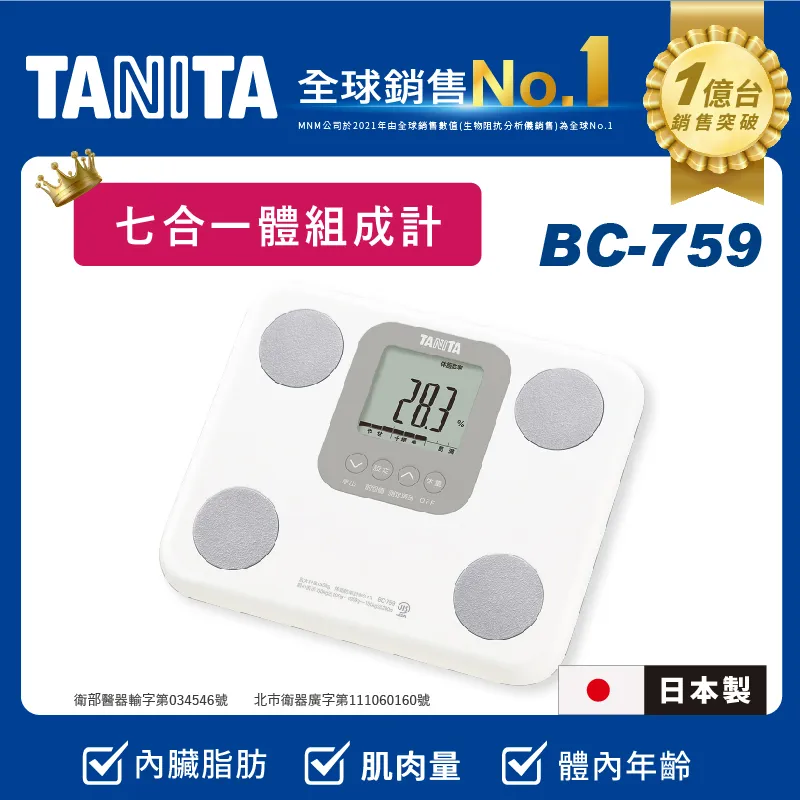 TANITA七合一體組成計BC-760PK 歷史價格詳細信息
