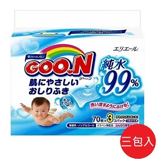 日本大王 GOO.N 純水99%濕紙巾 70抽*3包裝 歷史價格詳細信息