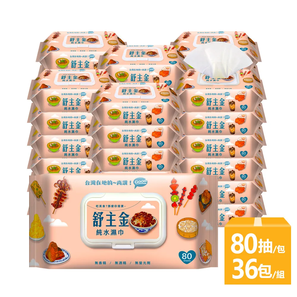 【舒主金】加蓋純水濕紙巾(80抽/包;共36包/箱) 歷史價格詳細信息