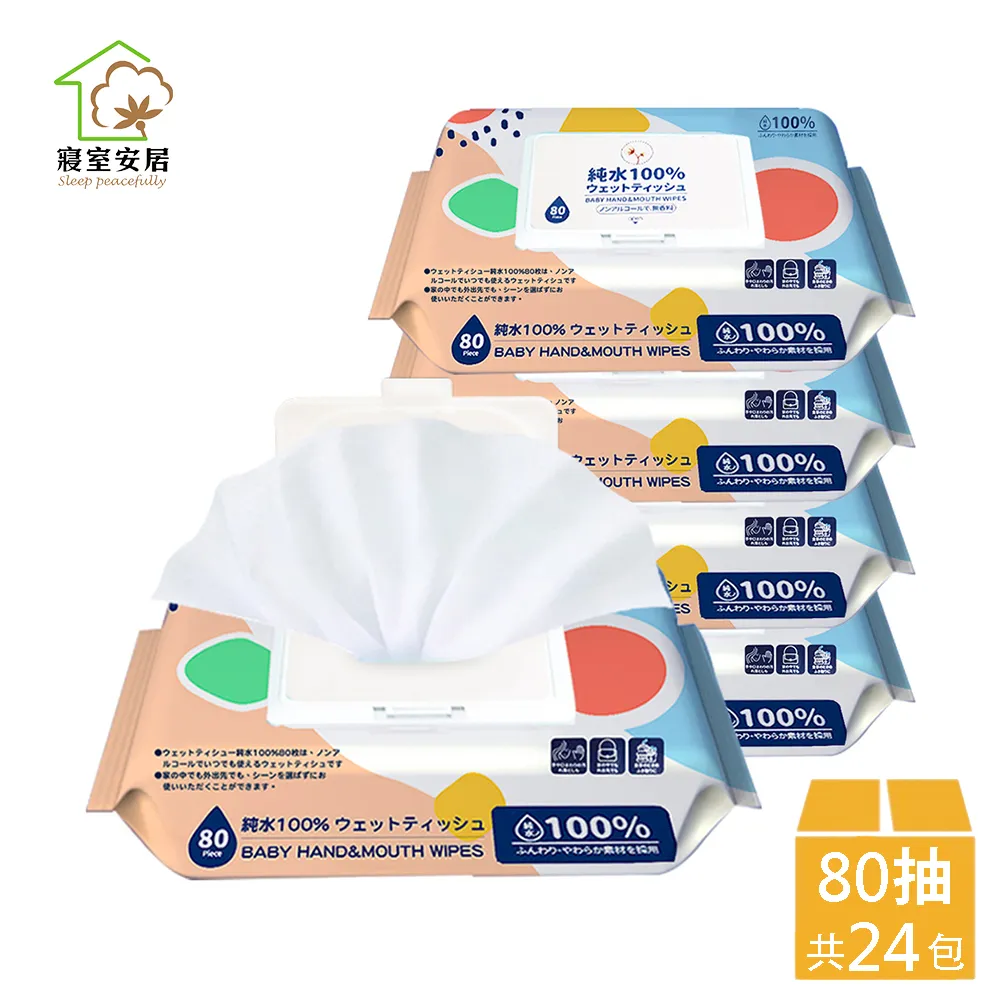 【寢室安居】掀蓋式100%純水加厚濕紙巾 80抽x24包 (箱購) 歷史價格詳細信息