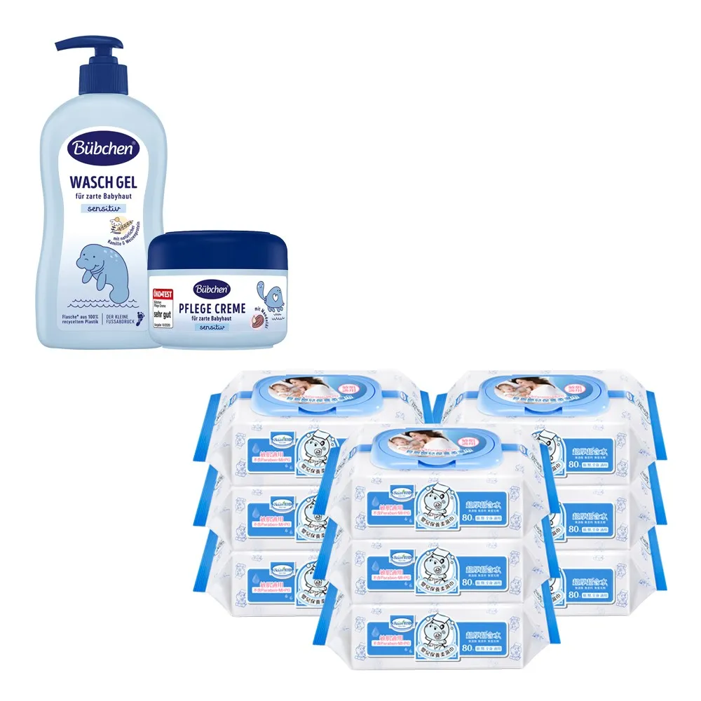 【貝恩】保養柔濕巾80抽*9包+【貝臣】保濕洗髮沐浴露400ml+萬用護膚膏150ml 歷史價格詳細信息