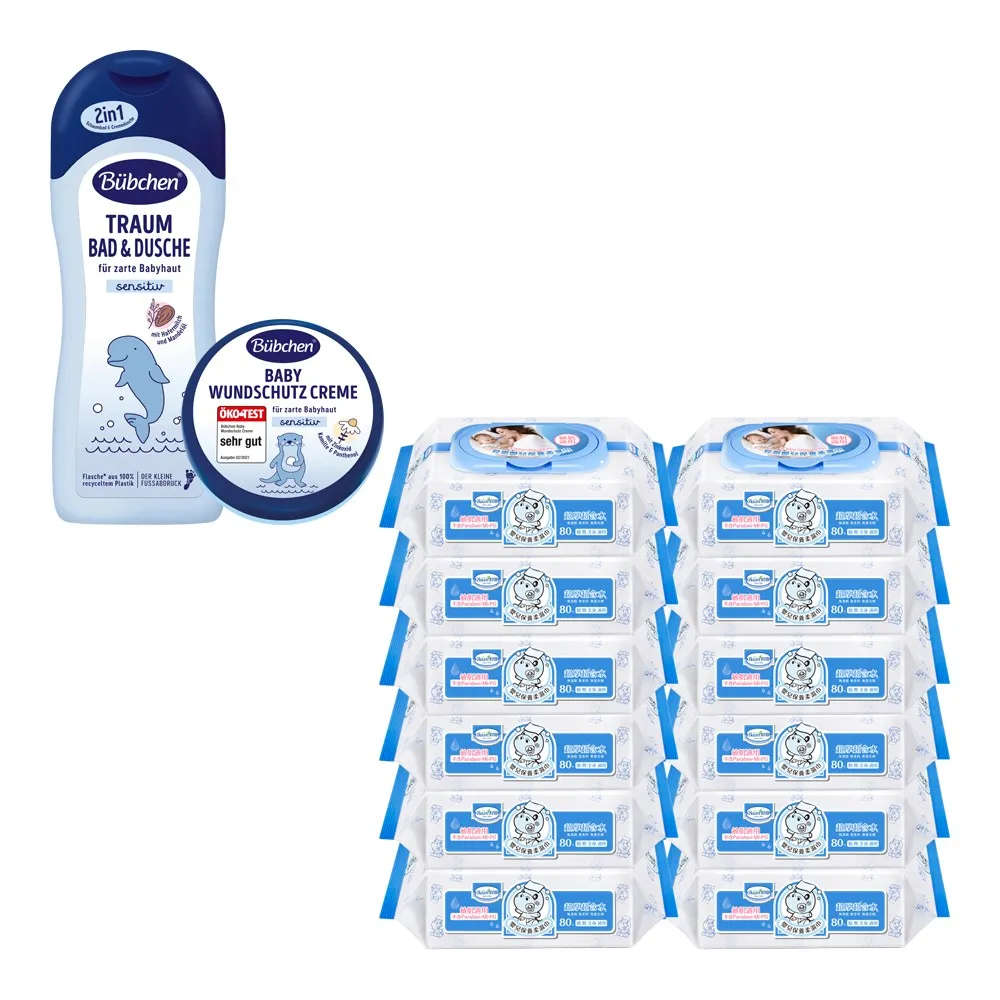 【貝恩】保養柔濕巾80抽*9包+【貝臣】保濕洗髮沐浴露400ml+萬用護膚膏150ml 歷史價格詳細信息