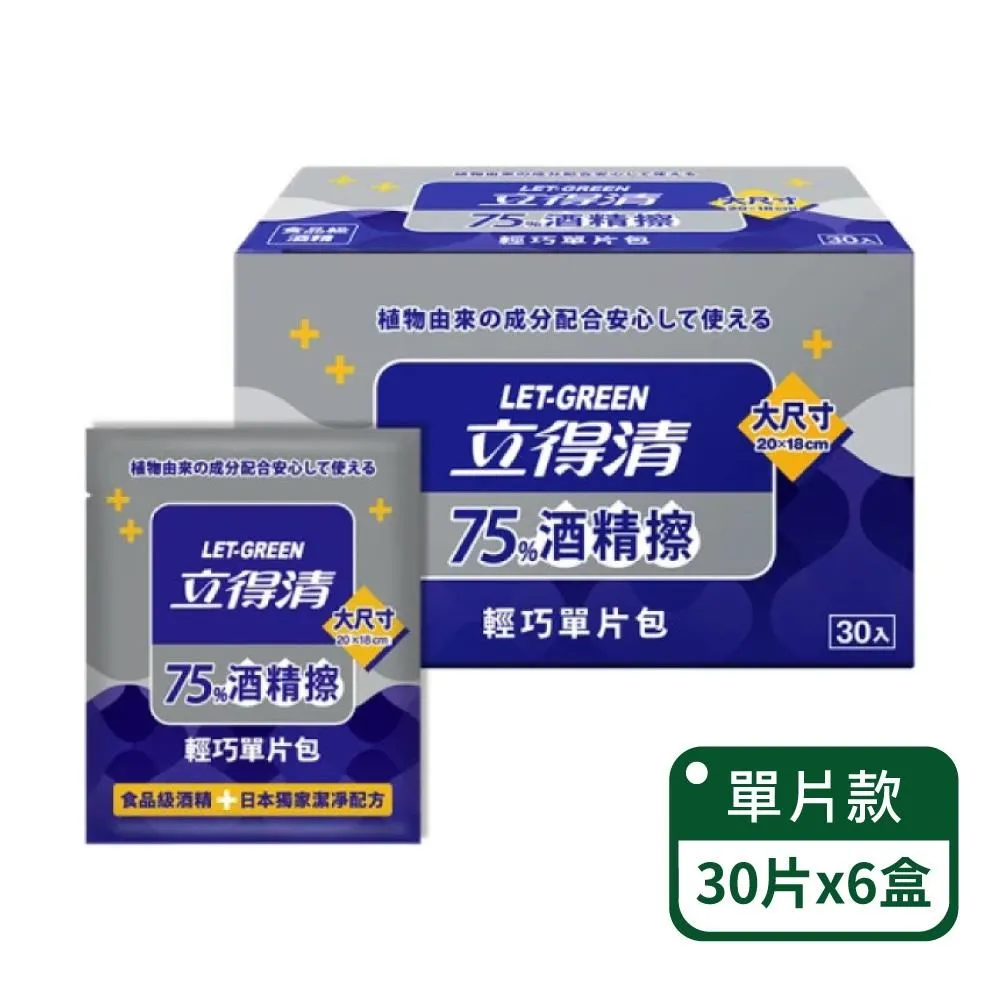【立得清】75%酒精擦輕巧單片包 30片/盒；24盒組 歷史價格詳細信息