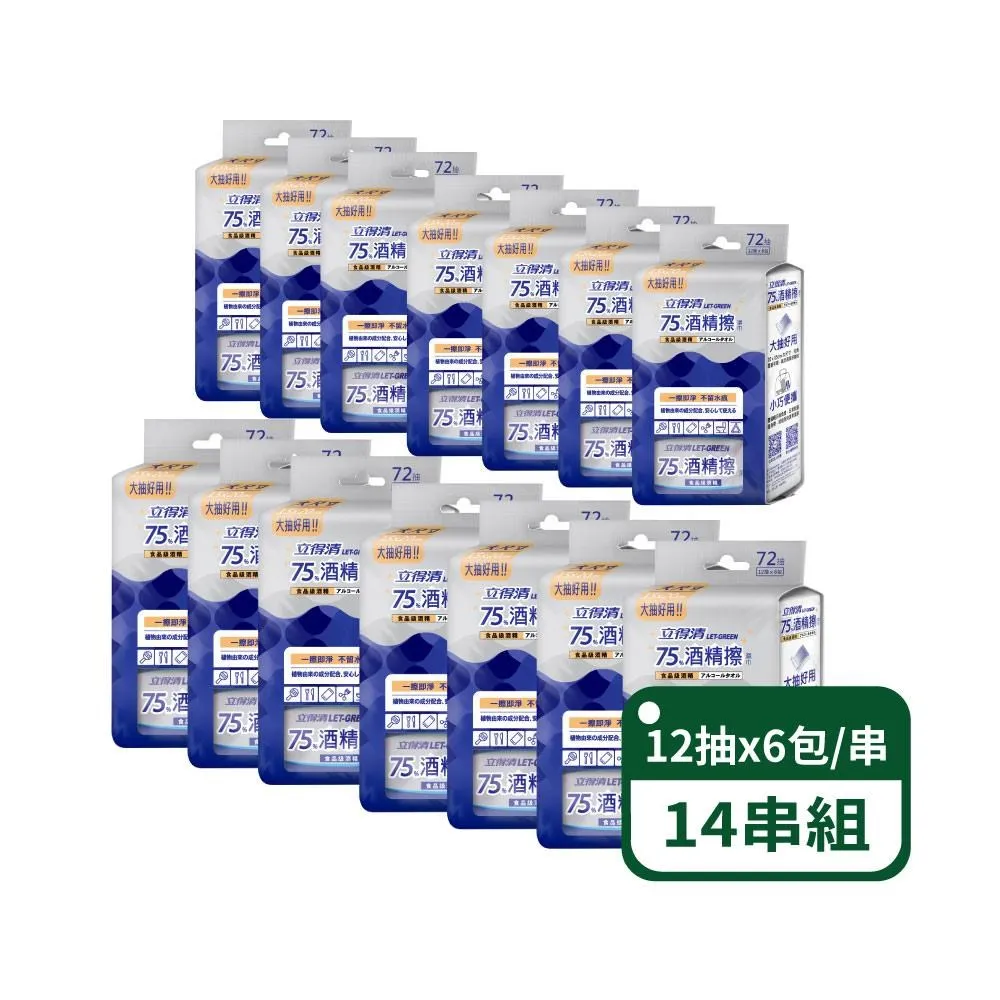 立得清抗菌隨身包 75%酒精擦濕巾10抽x16包 / 箱 歷史價格詳細信息