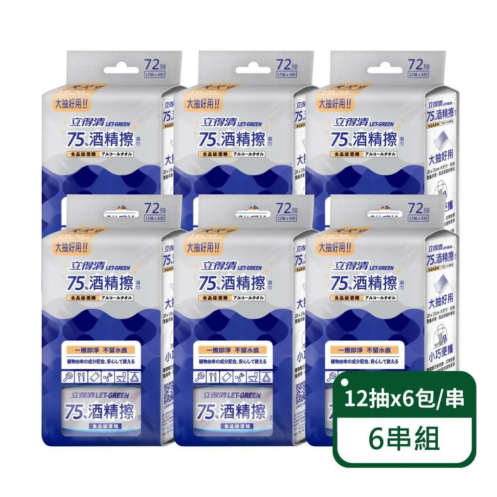 立得清抗菌隨身包 75%酒精擦濕巾10抽x16包 / 箱 歷史價格詳細信息