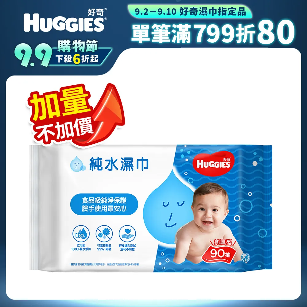 好奇 純水嬰兒濕巾(厚型)80抽*3包*6串/箱購(南六代工)【衛立兒生活館】 歷史價格詳細信息