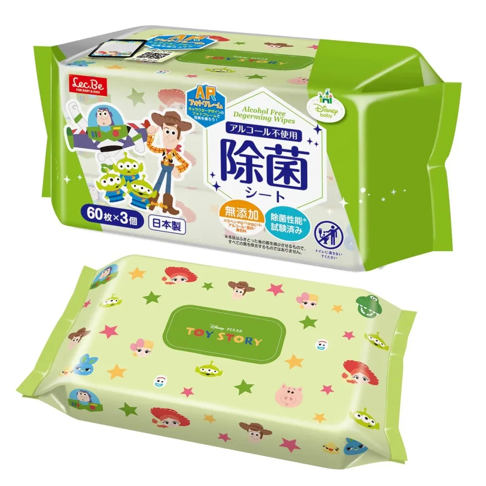 日本LEC迪士尼抗菌濕紙巾-玩具總動員-60抽x3包入 歷史價格詳細信息