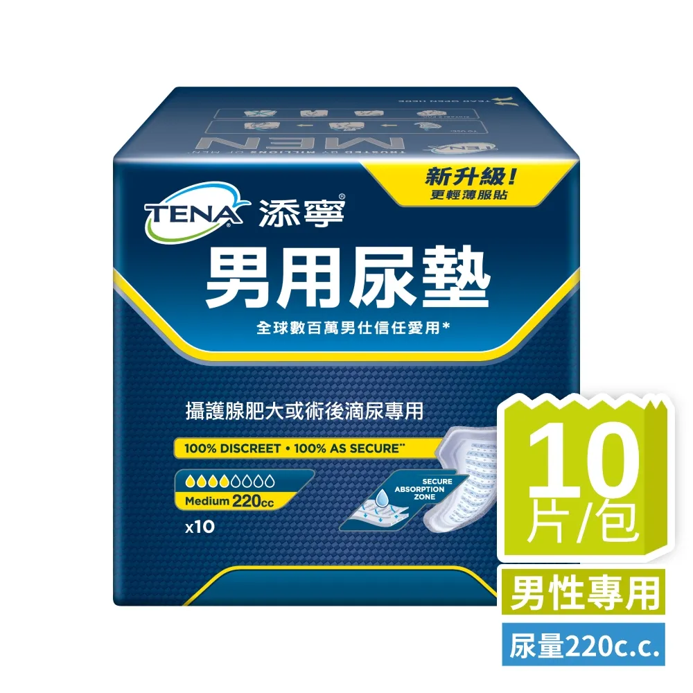 添寧 男用尿墊(10片/包-6包/箱)成箱出貨【杏一】 歷史價格詳細信息