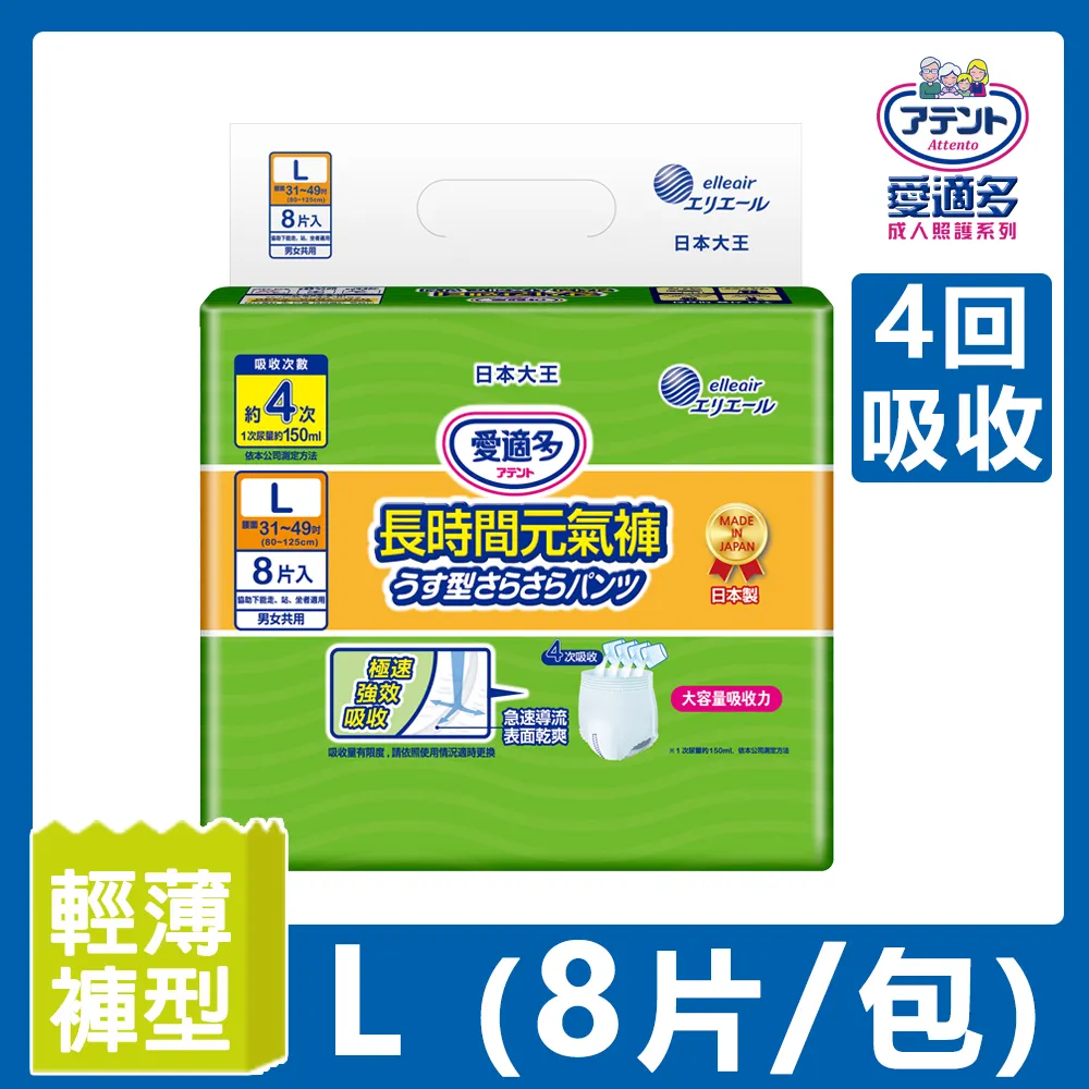 【大王ATTENTO】愛適多長時間元氣褲 4回吸收 (M/L) 2包/組 歷史價格詳細信息