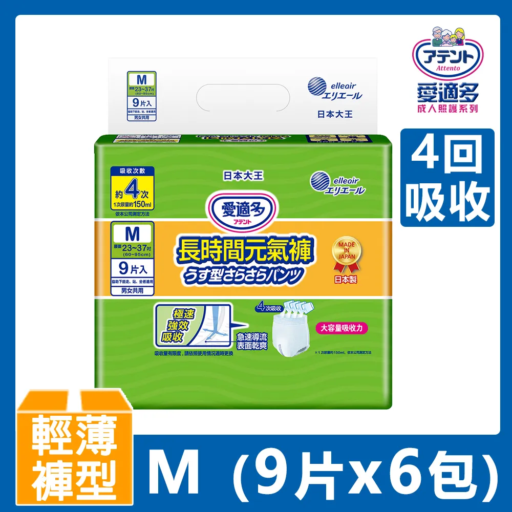 【大王ATTENTO】愛適多長時間元氣褲 4回吸收 (M/L) 2包/組 歷史價格詳細信息