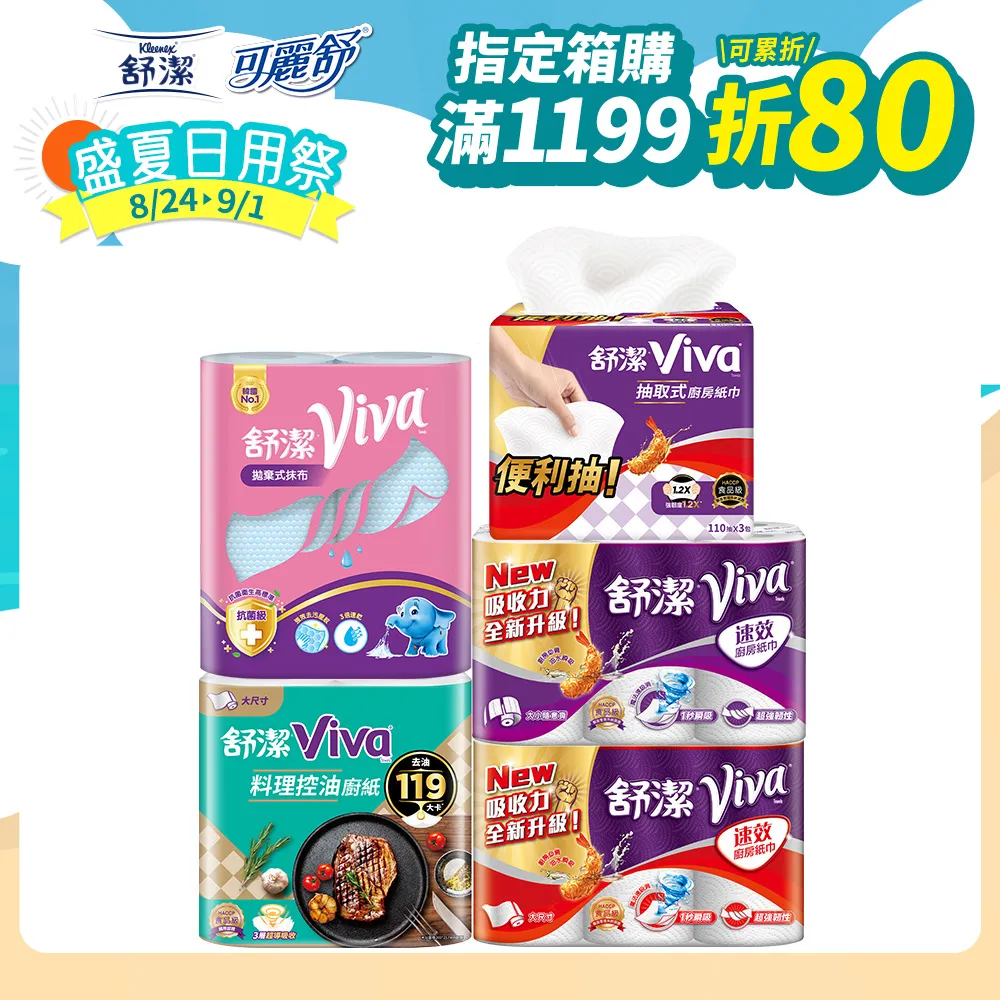 舒潔 VIVA 速效廚房紙巾60張x6捲/串  現貨 蝦皮直送 歷史價格詳細信息