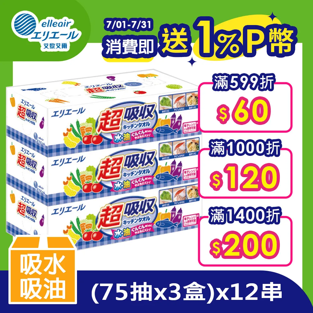 大王elleair超厚吸油吸水廚房紙巾100抽 歷史價格詳細信息