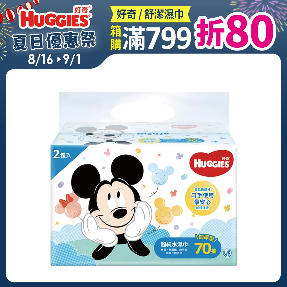 好奇 迪士尼限定米奇米妮厚型純水濕巾 (20抽x4包x15串/箱) 歷史價格詳細信息